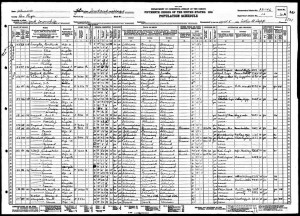 1930 Census--Lines 30 thru 34 show Grandpa and Grandma Marshall with Dad and Uncle Gary