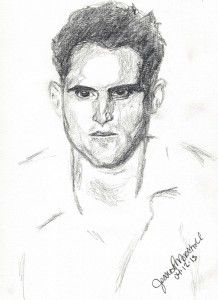 Jessica's sketch of Dad's photo